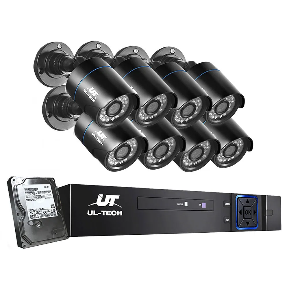 1080P Night Vision CCTV Security System 8 Cameras 4TB UL-tech