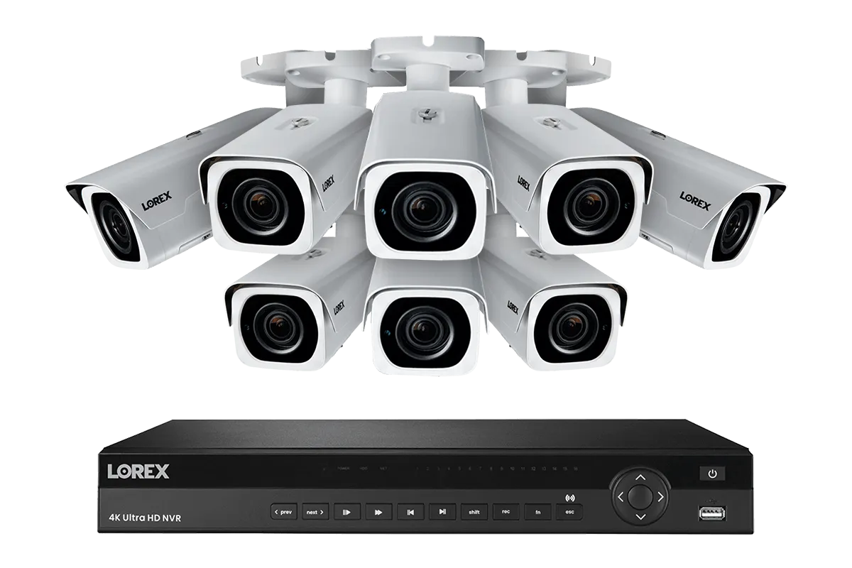 16-Channel NVR System with Eight 4K (8MP) Nocturnal Varifocal Zoom IP Cameras