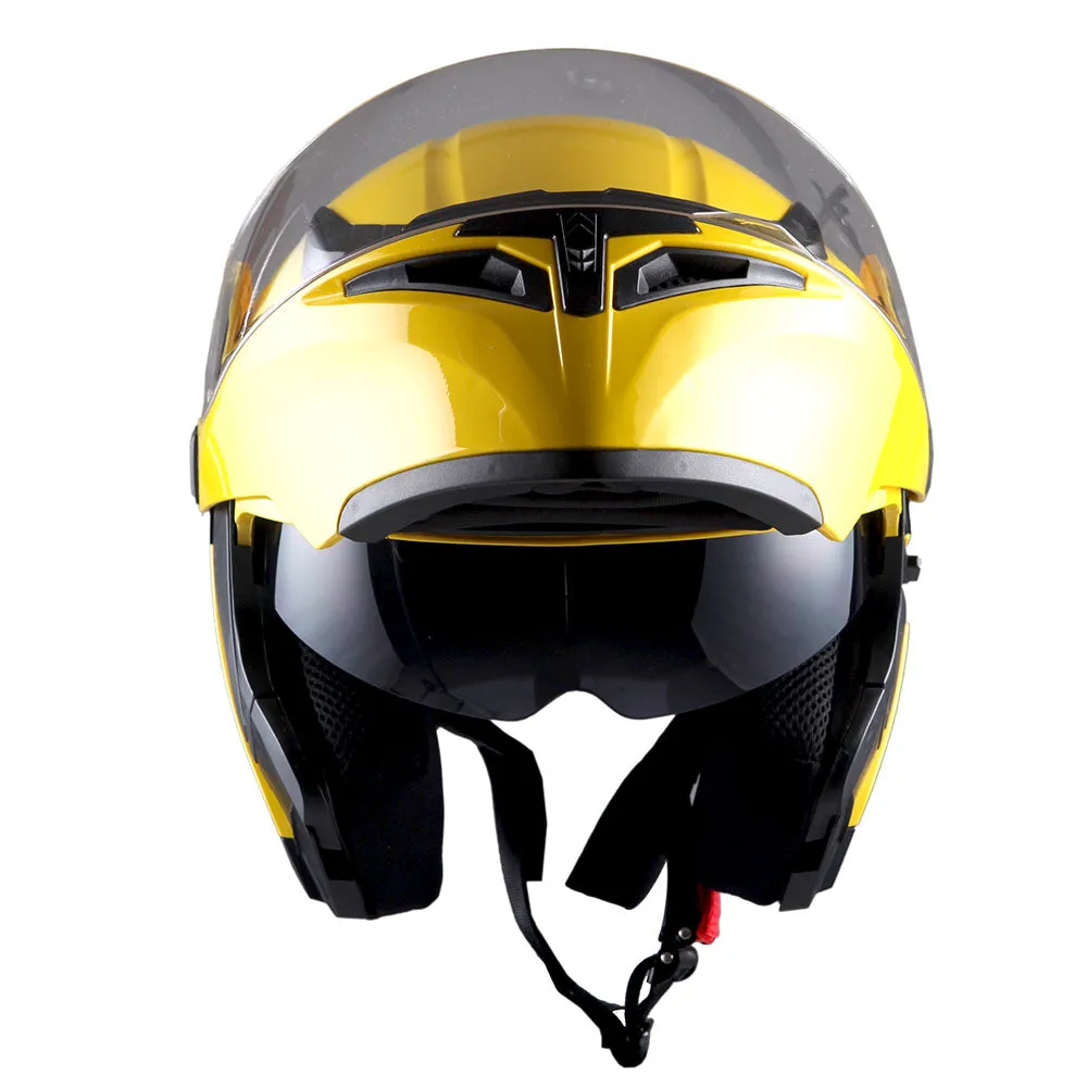 1Storm Motorcycle Modular Full Face Flip up Dual Visor Helmet   Spoiler   Motorcycle Bluetooth Headset: HB89