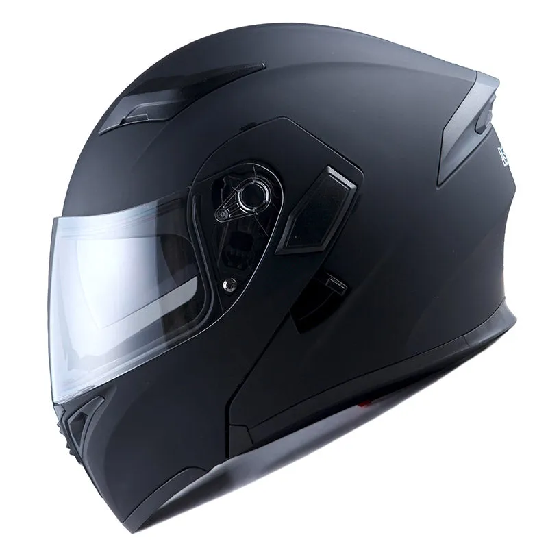 1Storm Motorcycle Modular Full Face Flip up Dual Visor Helmet   Spoiler   Motorcycle Bluetooth Headset: HB89