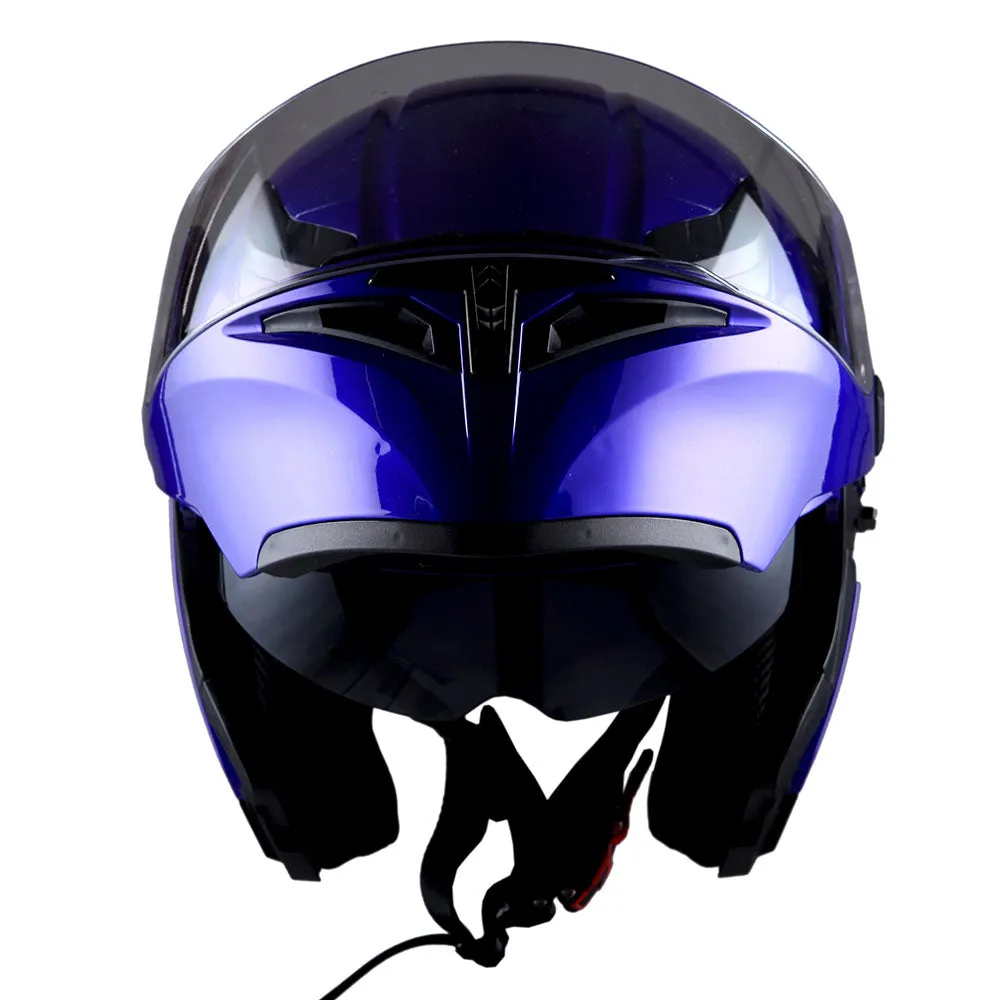 1Storm Motorcycle Modular Full Face Flip up Dual Visor Helmet   Spoiler   Motorcycle Bluetooth Headset: HB89