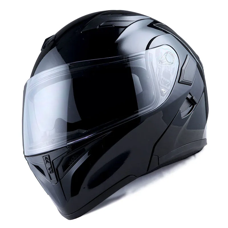 1Storm Motorcycle Modular Full Face Flip up Dual Visor Helmet   Spoiler   Motorcycle Bluetooth Headset: HB89