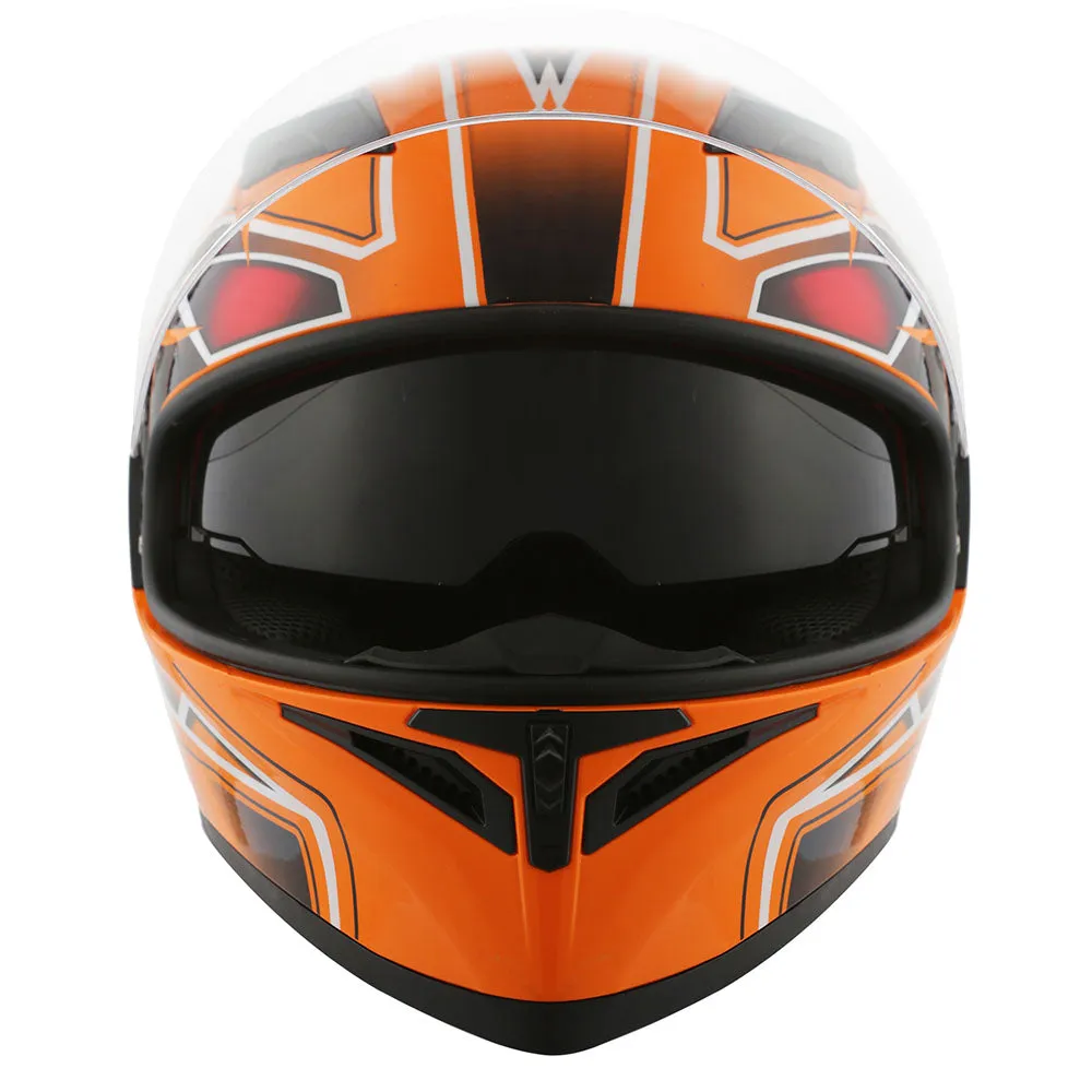 1Storm Motorcycle Modular Full Face Flip up Dual Visor Helmet   Spoiler   Motorcycle Bluetooth Headset: HJK316