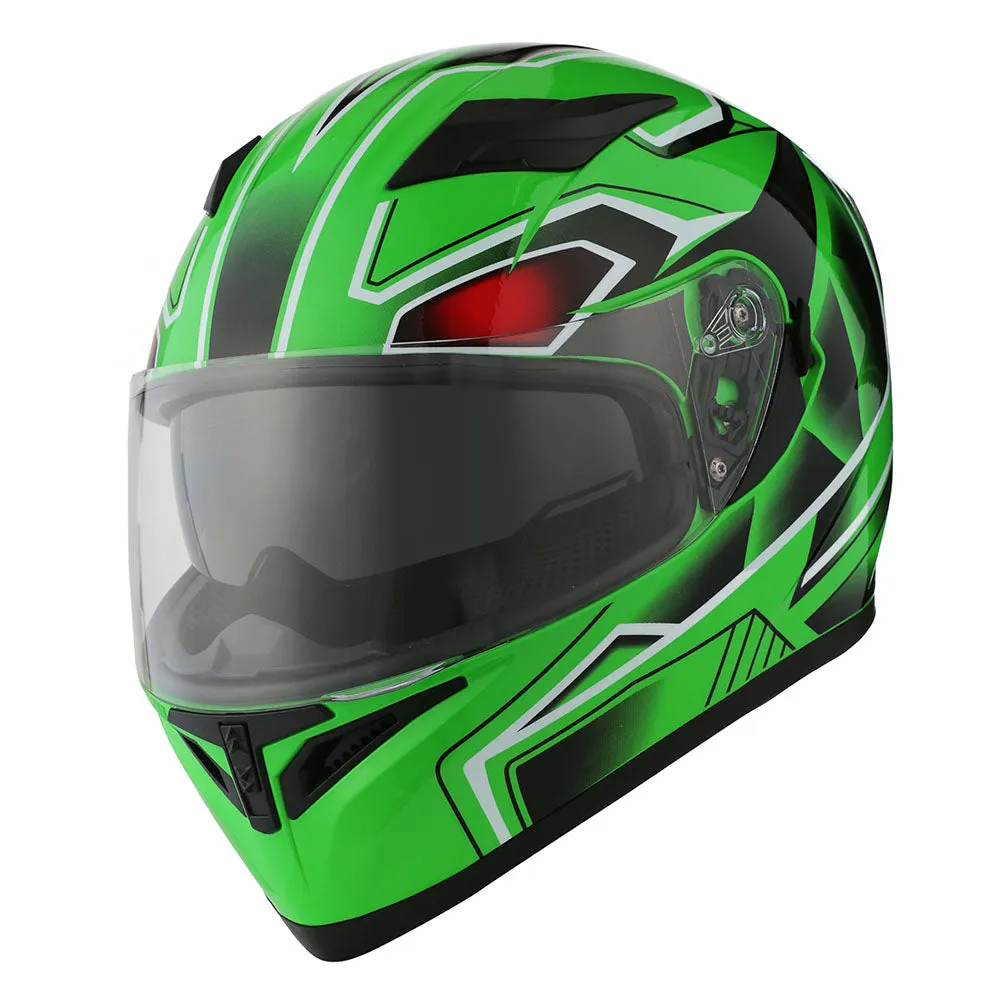 1Storm Motorcycle Modular Full Face Flip up Dual Visor Helmet   Spoiler   Motorcycle Bluetooth Headset: HJK316