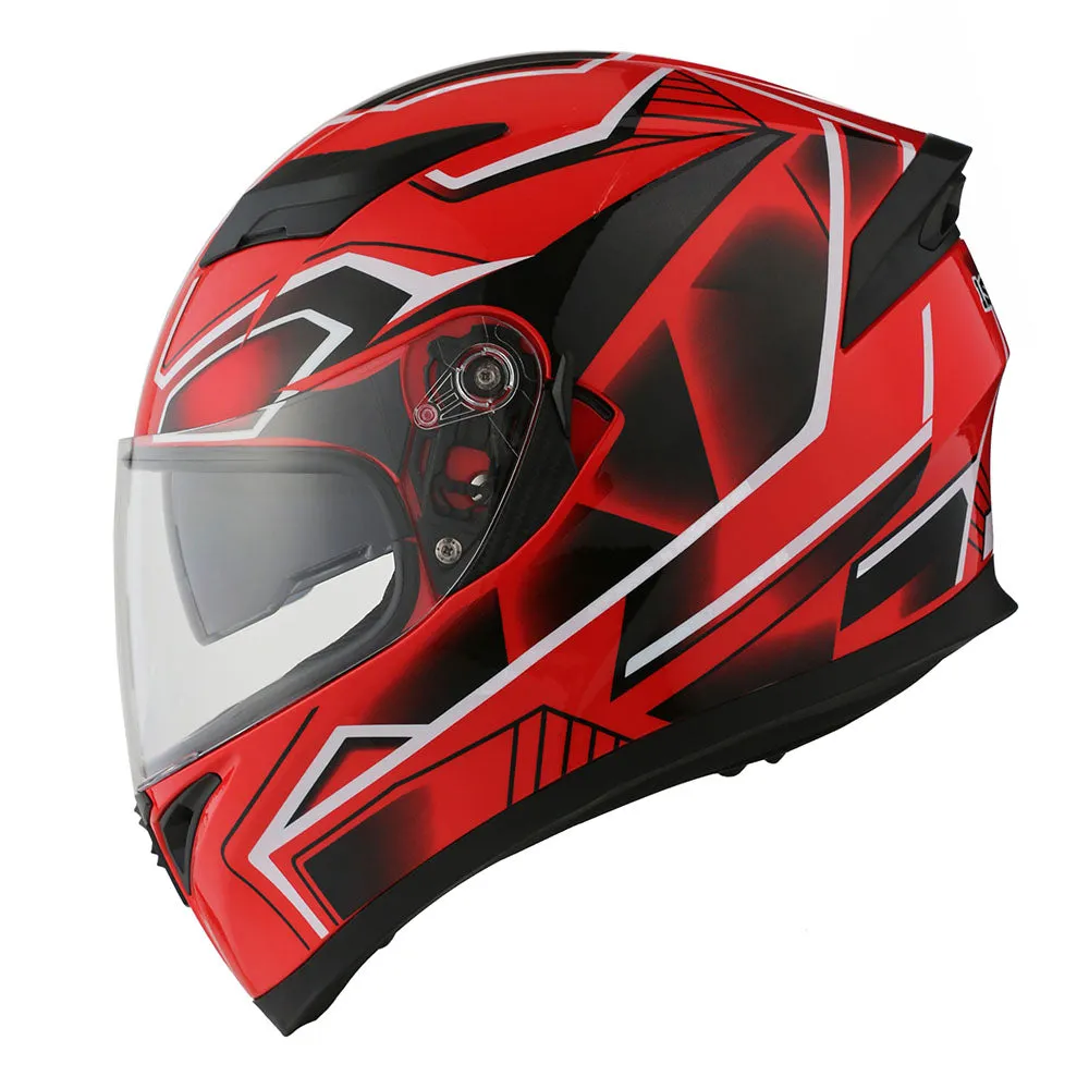 1Storm Motorcycle Modular Full Face Flip up Dual Visor Helmet   Spoiler   Motorcycle Bluetooth Headset: HJK316