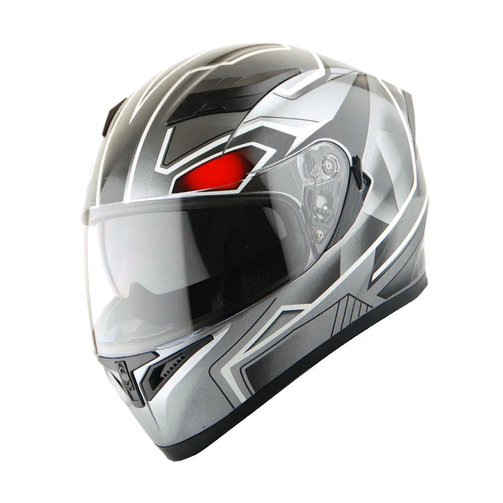 1Storm Motorcycle Modular Full Face Flip up Dual Visor Helmet   Spoiler   Motorcycle Bluetooth Headset: HJK316