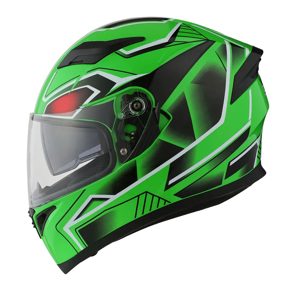 1Storm Motorcycle Modular Full Face Flip up Dual Visor Helmet   Spoiler   Motorcycle Bluetooth Headset: HJK316