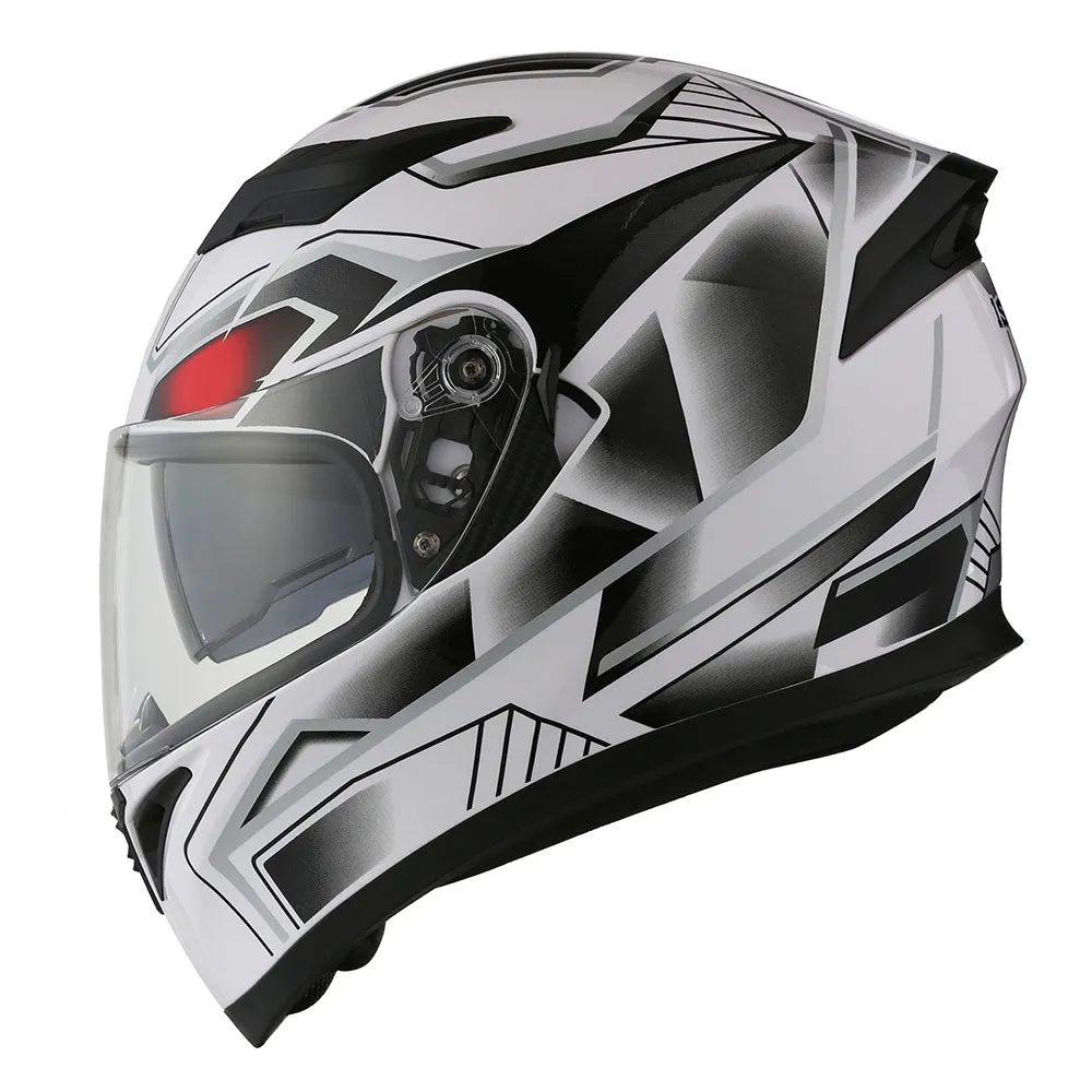 1Storm Motorcycle Modular Full Face Flip up Dual Visor Helmet   Spoiler   Motorcycle Bluetooth Headset: HJK316