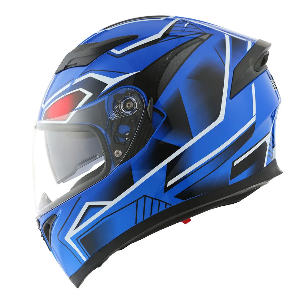 1Storm Motorcycle Modular Full Face Flip up Dual Visor Helmet   Spoiler   Motorcycle Bluetooth Headset: HJK316