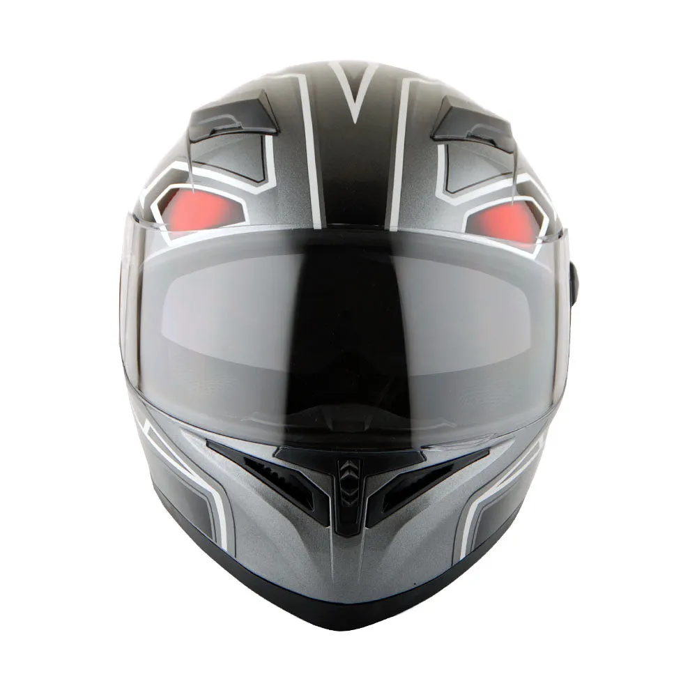 1Storm Motorcycle Modular Full Face Flip up Dual Visor Helmet   Spoiler   Motorcycle Bluetooth Headset: HJK316