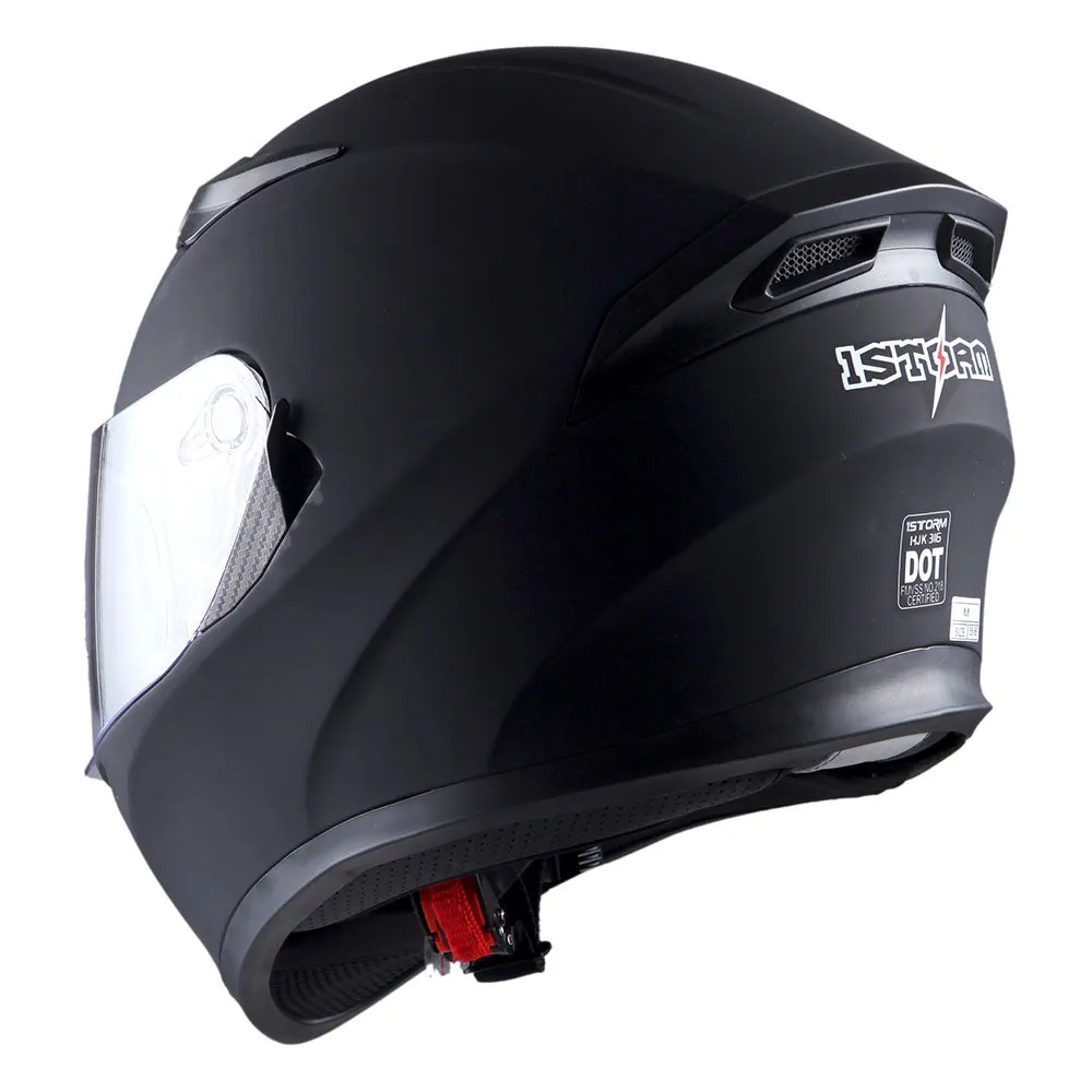 1Storm Motorcycle Modular Full Face Flip up Dual Visor Helmet   Spoiler   Motorcycle Bluetooth Headset: HJK316