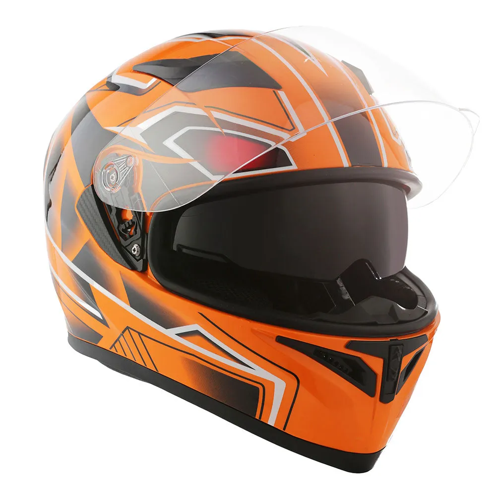 1Storm Motorcycle Modular Full Face Flip up Dual Visor Helmet   Spoiler   Motorcycle Bluetooth Headset: HJK316