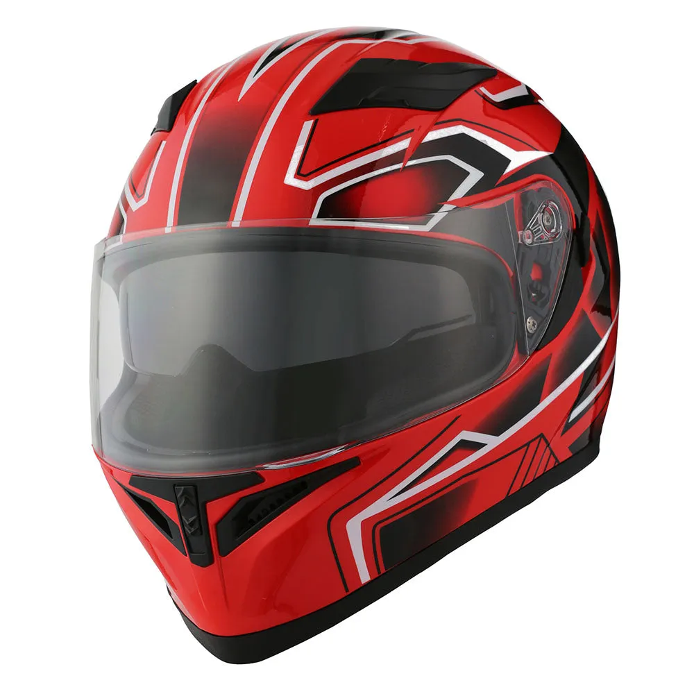 1Storm Motorcycle Modular Full Face Flip up Dual Visor Helmet   Spoiler   Motorcycle Bluetooth Headset: HJK316