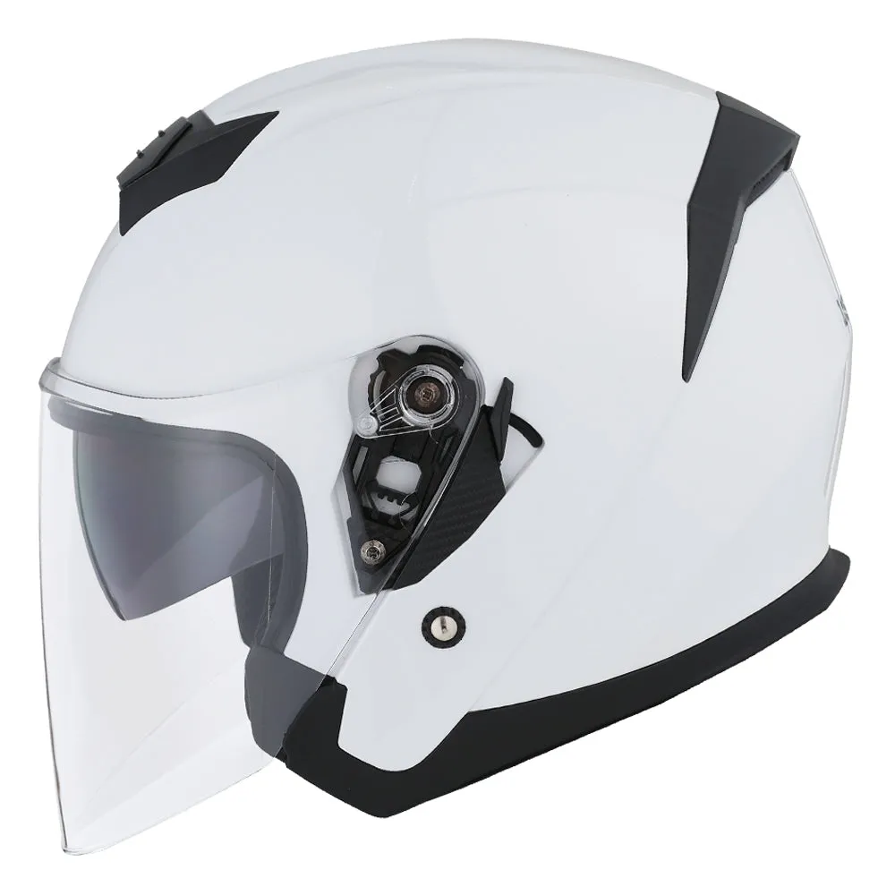 1Storm Motorcycle Open Face Helmet Scooter Classical Knight Bike Dual Lens/Sun Visor   Motorcycle Bluetooth Headset: HJK526