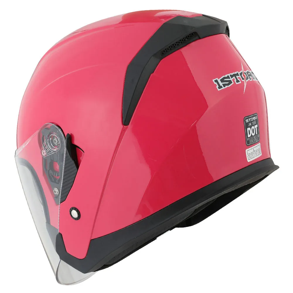 1Storm Motorcycle Open Face Helmet Scooter Classical Knight Bike Dual Lens/Sun Visor   Motorcycle Bluetooth Headset: HJK526