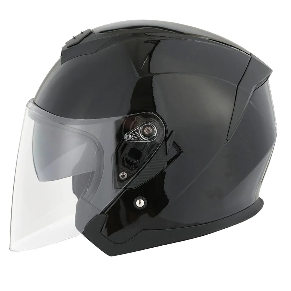 1Storm Motorcycle Open Face Helmet Scooter Classical Knight Bike Dual Lens/Sun Visor   Motorcycle Bluetooth Headset: HJK526