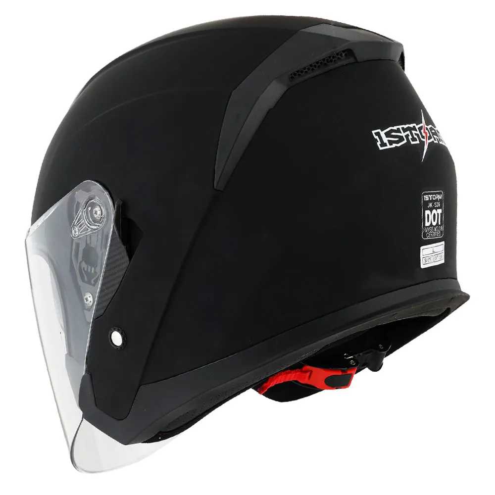 1Storm Motorcycle Open Face Helmet Scooter Classical Knight Bike Dual Lens/Sun Visor   Motorcycle Bluetooth Headset: HJK526