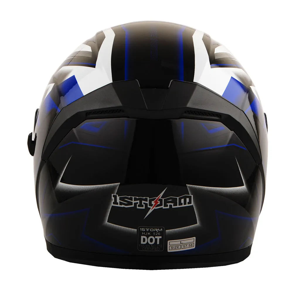 1Storm Motorcycle Open Face Helmet Scooter Classical Knight Bike Dual Lens/Sun Visor   Motorcycle Bluetooth Headset: HJK526