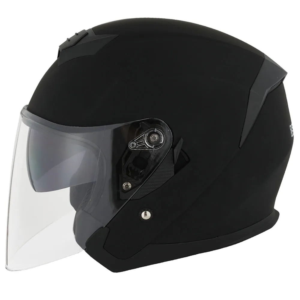 1Storm Motorcycle Open Face Helmet Scooter Classical Knight Bike Dual Lens/Sun Visor   Motorcycle Bluetooth Headset: HJK526