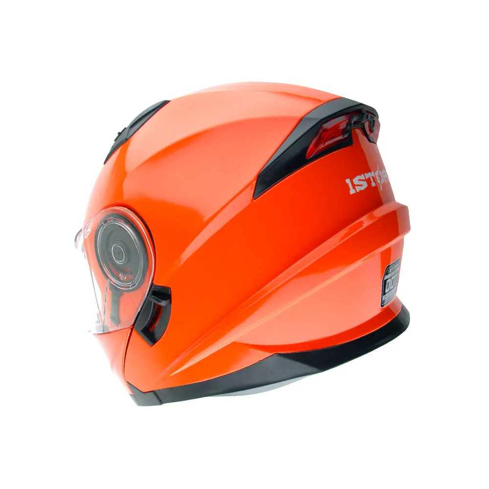 1Storm New Motorcycle Bike Modular Full Face Helmet Dual Visor Sun Shield with LED Tail Light   Motorcycle Bluetooth Headset: Modular901