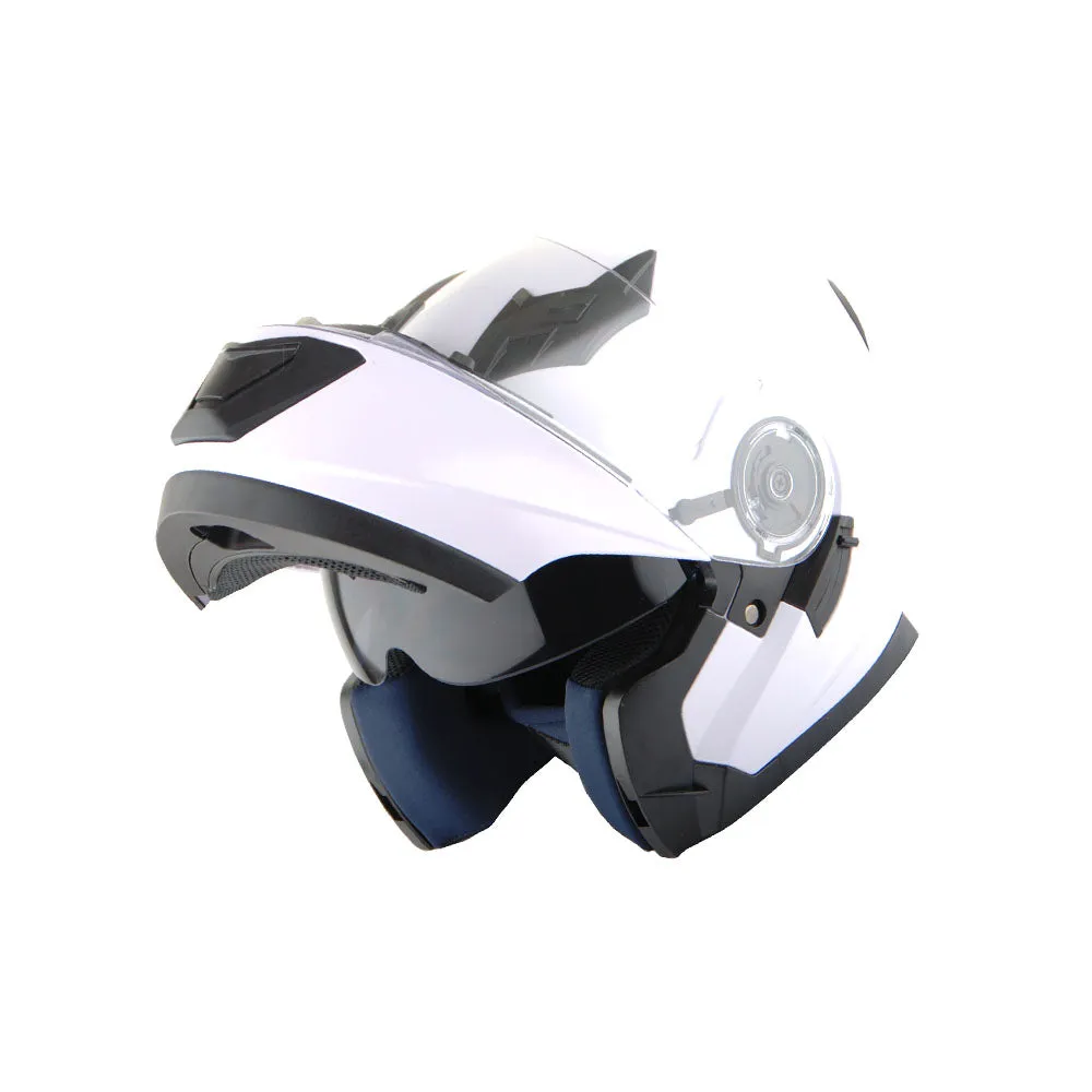 1Storm New Motorcycle Bike Modular Full Face Helmet Dual Visor Sun Shield with LED Tail Light   Motorcycle Bluetooth Headset: Modular901