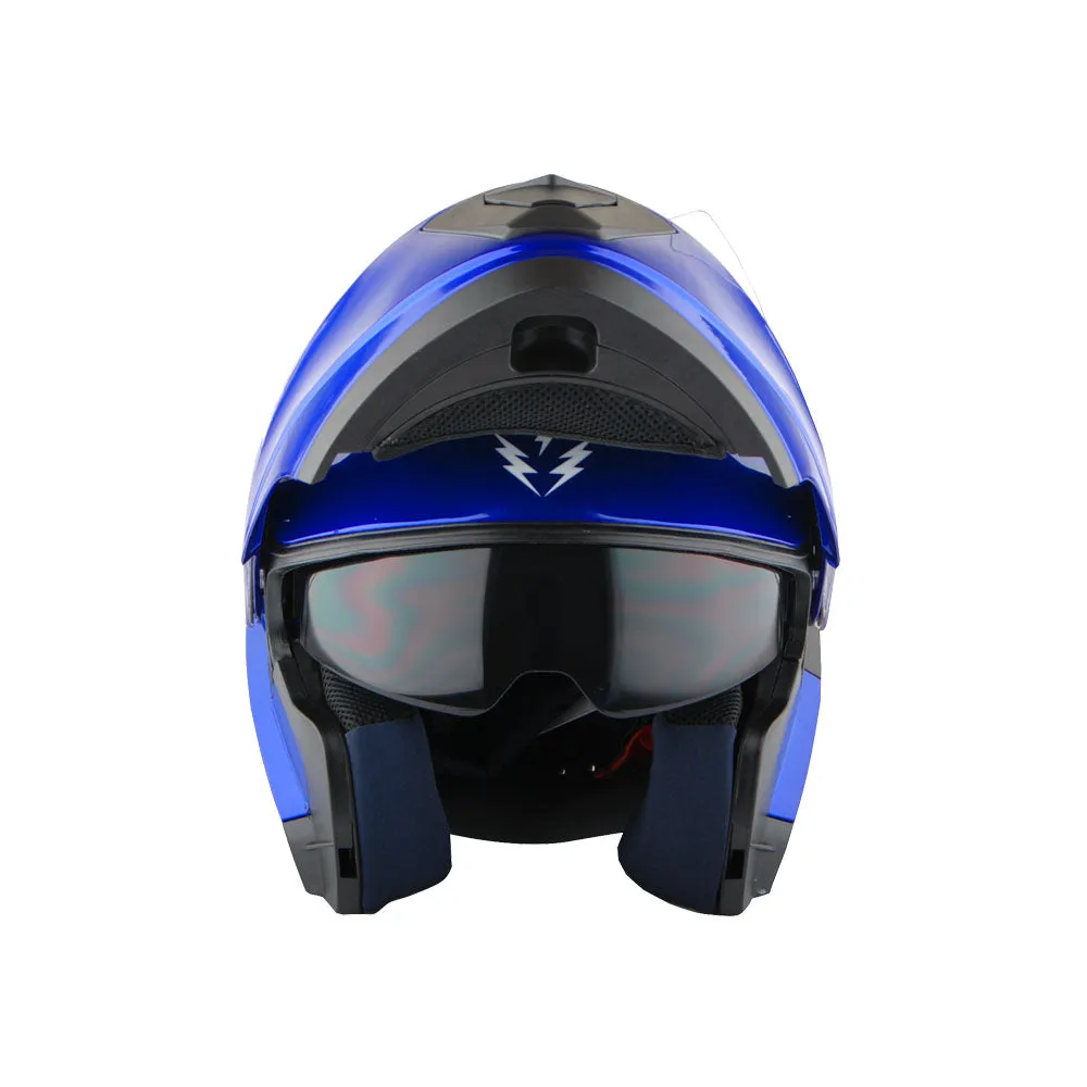 1Storm New Motorcycle Bike Modular Full Face Helmet Dual Visor Sun Shield with LED Tail Light   Motorcycle Bluetooth Headset: Modular901