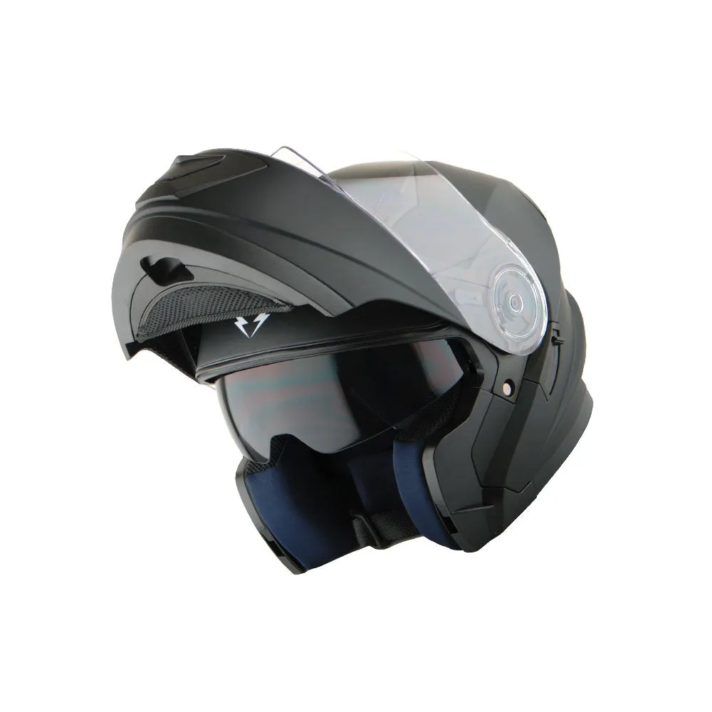 1Storm New Motorcycle Bike Modular Full Face Helmet Dual Visor Sun Shield with LED Tail Light   Motorcycle Bluetooth Headset: Modular901