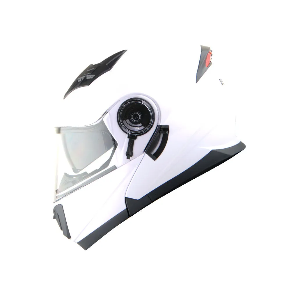 1Storm New Motorcycle Bike Modular Full Face Helmet Dual Visor Sun Shield with LED Tail Light   Motorcycle Bluetooth Headset: Modular901