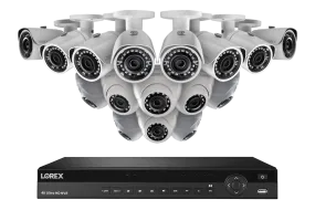 2K IP Security Camera System with 16 Channel NVR and 16 Outdoor 5MP IP Cameras