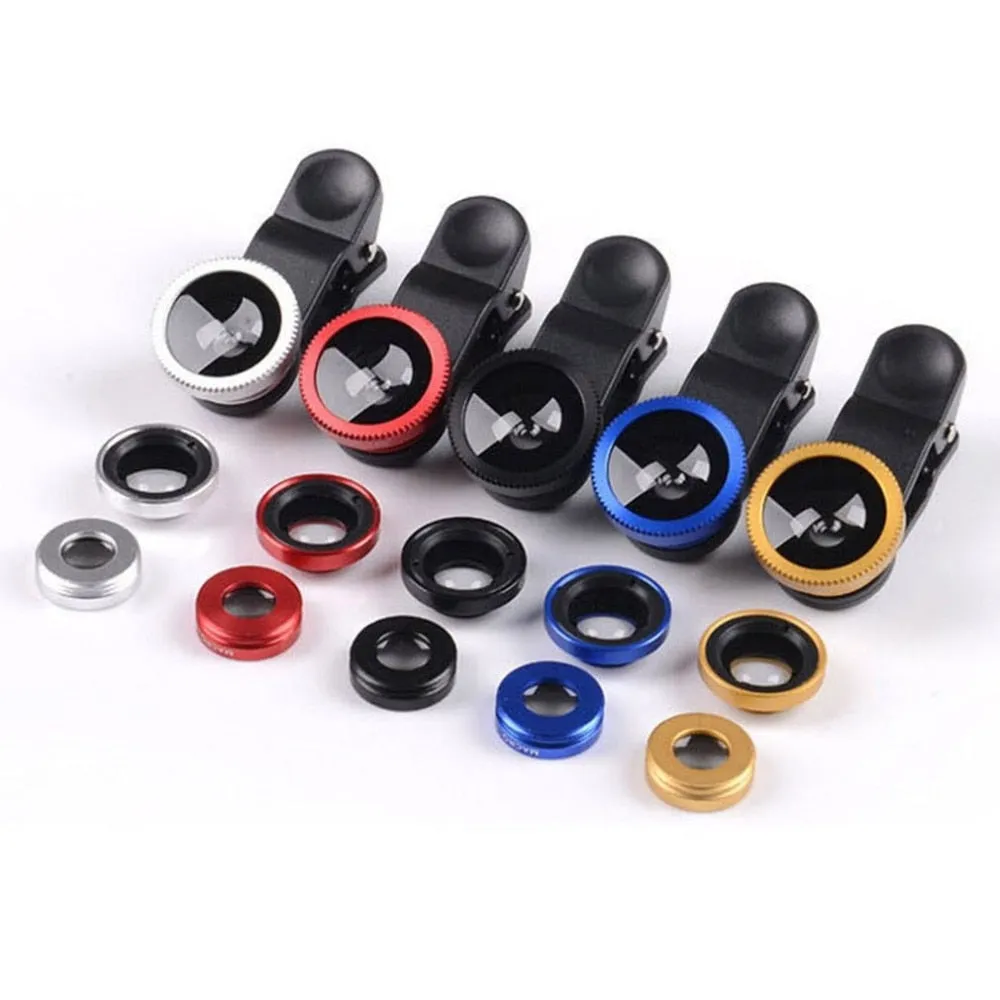 3-in-1 Wide Angle Macro Fisheye Camera Lens Kits for all Mobile Phone