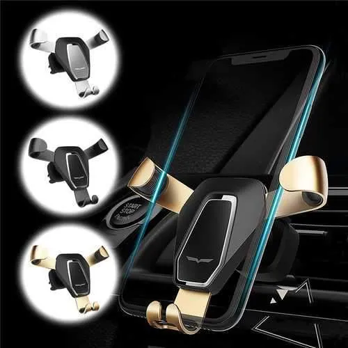 360 Degree Rotation Metal Gravity Auto Lock Holder Car Air Vent Mount Phone Stand Outlet Bracket