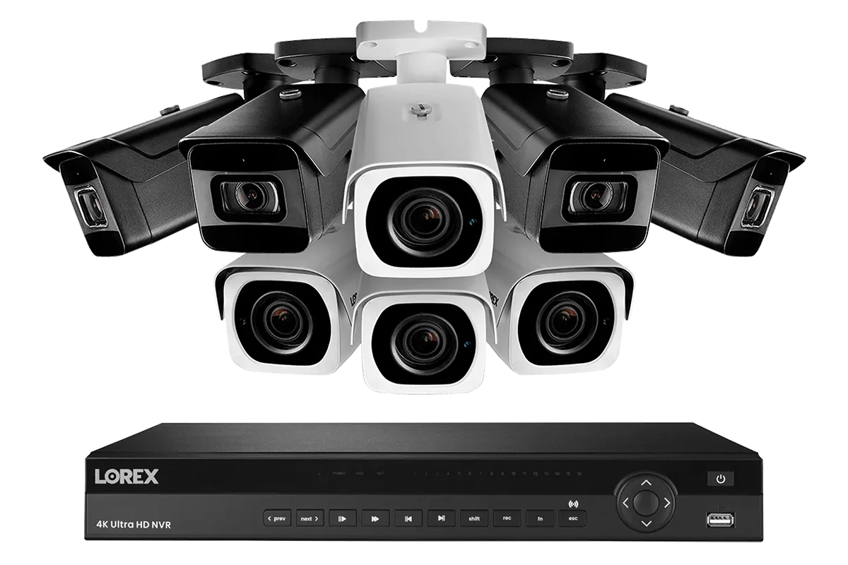 4K Nocturnal IP NVR System with Four 4K (8MP) Real-time 30FPS and Four 4K (8MP) Varifocal Zoom IP Cameras