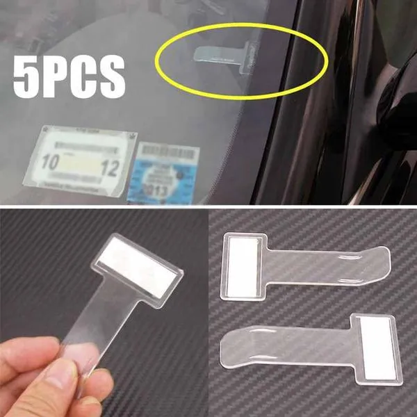 5-Pack: Car Vehicle Parking Ticket Permit Holder Clip Sticker