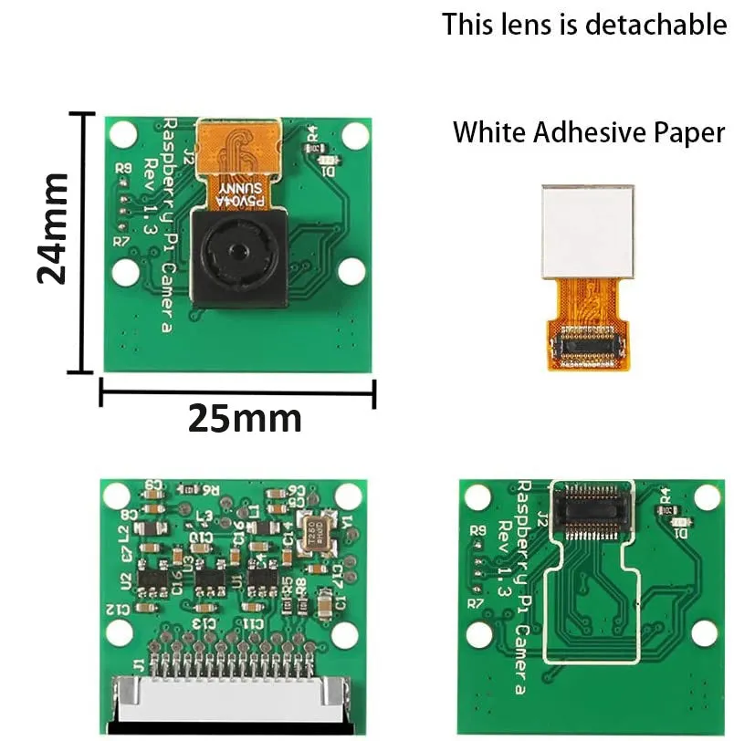 5MP Raspberry Pi 3/4 Model B Camera Module Rev 1.3 with Cable