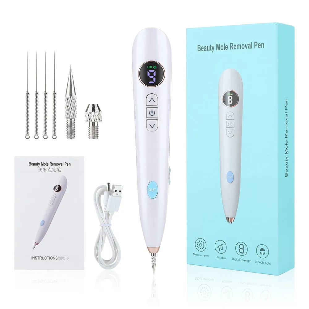 9 Mode Laser Plasma Pen Freckle Remover Mole Dark Spot Black Dot Skin Tag Wart Removal Facial Clean