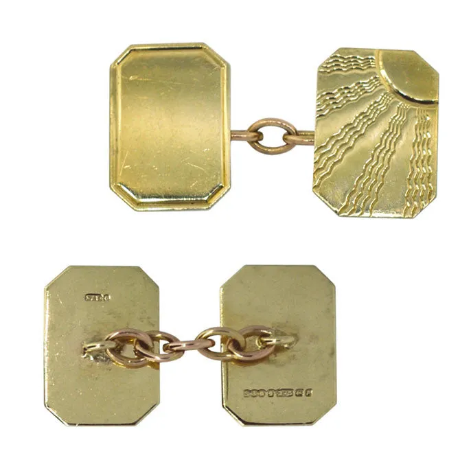 9ct Gold Cuff Links