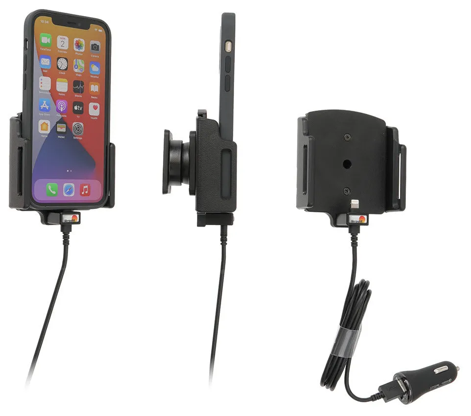 Adjustable iPhone Charging Holder with USB Cigarette Lighter Plug