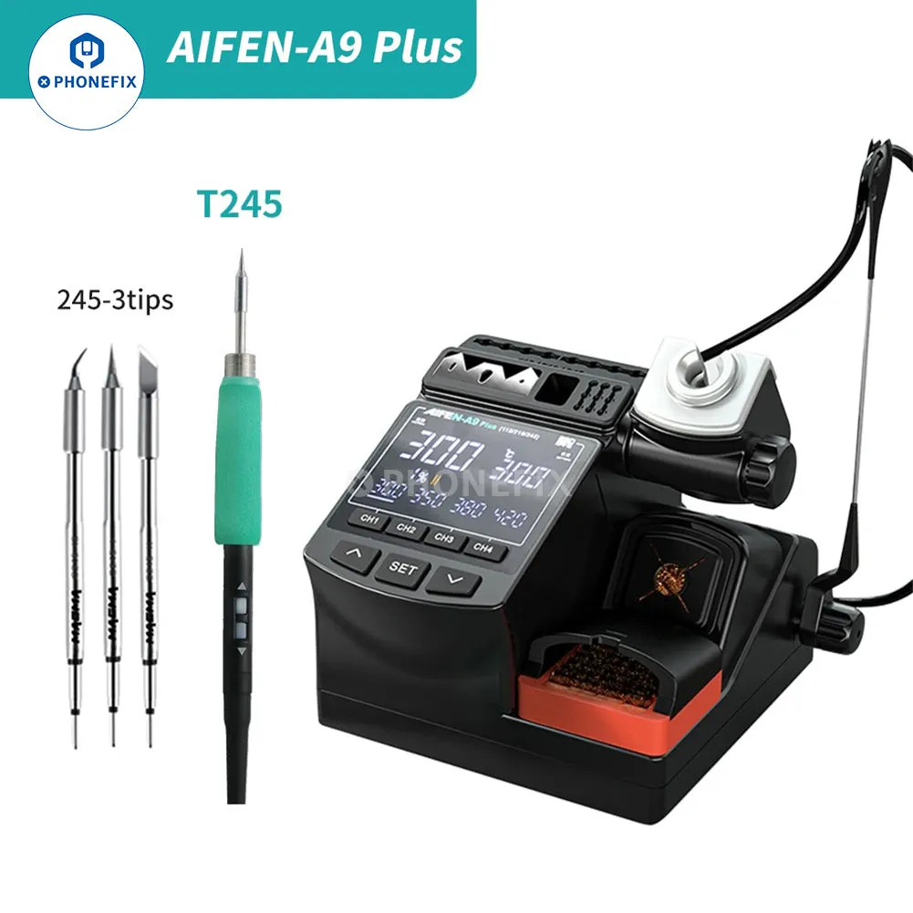 AIFEN A9 Plus Digital Display Soldering Station With T210/245/115 Handle