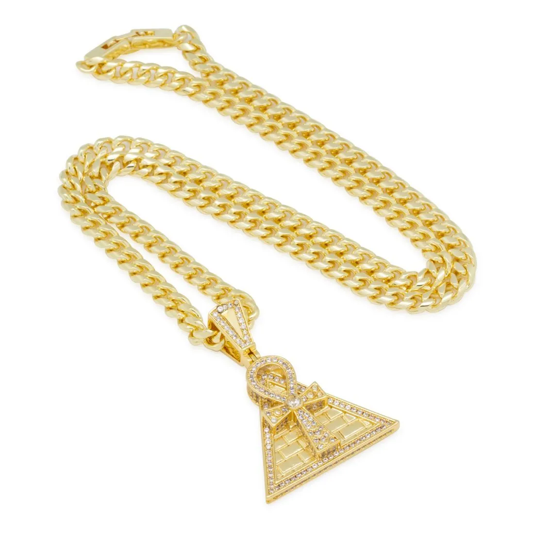 Ankh Key Pyramid Necklace