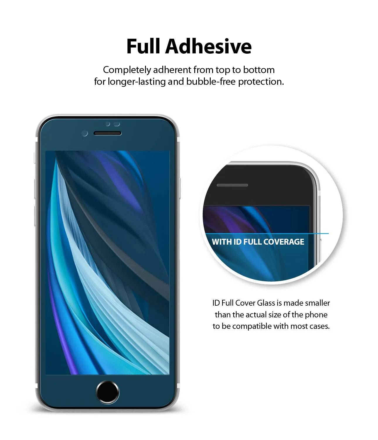 Apple iPhone SE 2020 / iPhone 8 Screen Protector Guard | Full Coverage Glass Film - 1 Pack