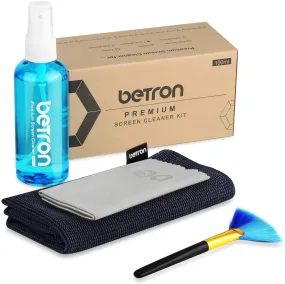 Betron Screen Cleaner with Dust Brush and Fine Microfibre Clothes for for LCD TFT Plasma Computer Laptop Mobile Touch Screen, 100ml