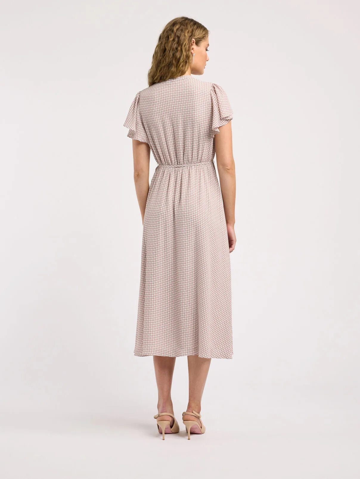 Chain Of Thought Dress - Ivory/Nutmeg