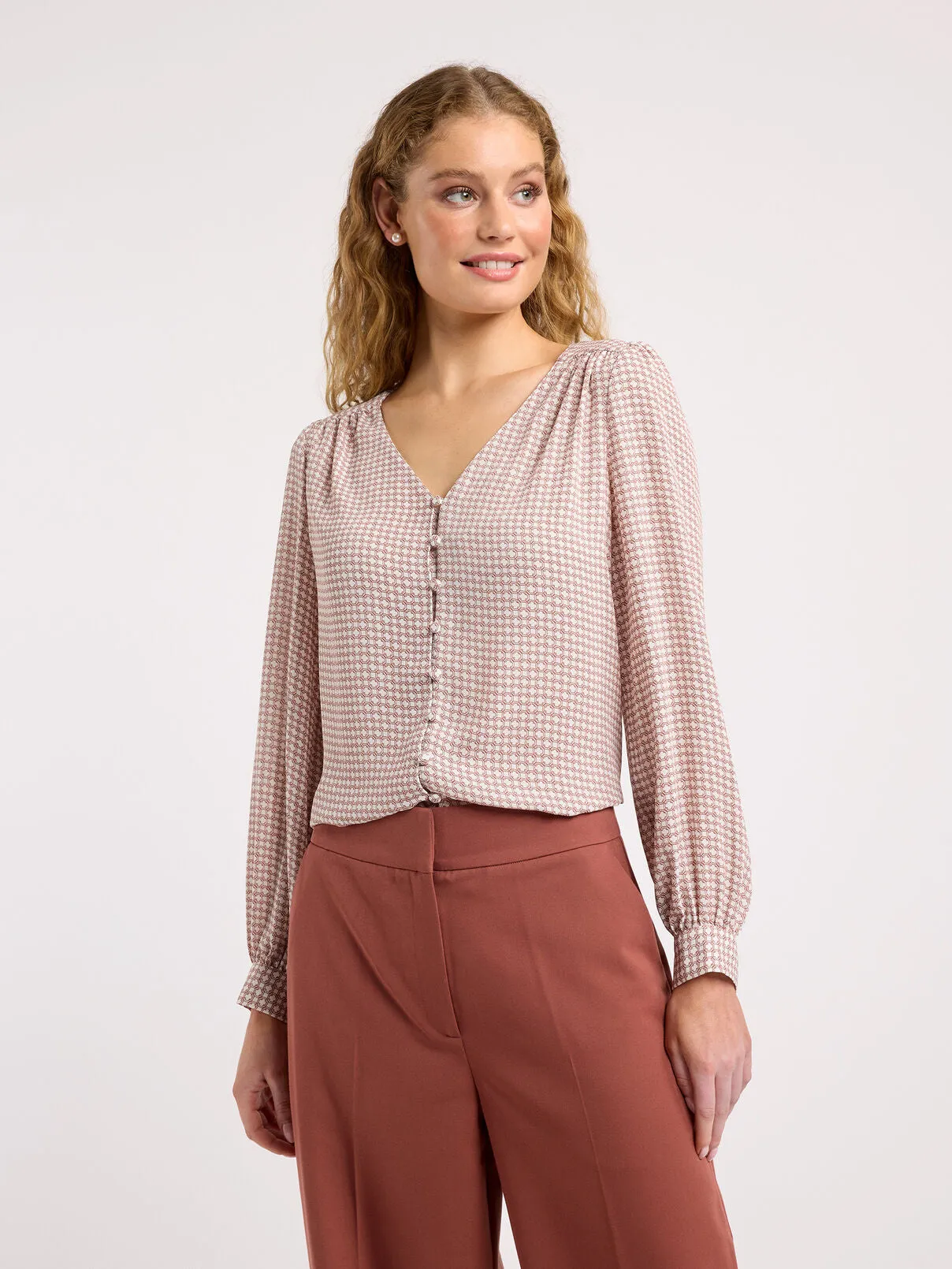 Chain Of Thought Top - Ivory/Nutmeg