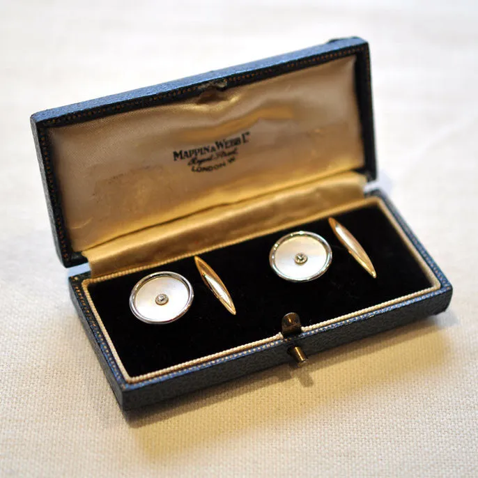 Diamond & Pearl Cufflinks