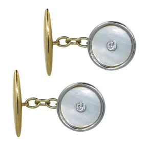 Diamond & Pearl Cufflinks