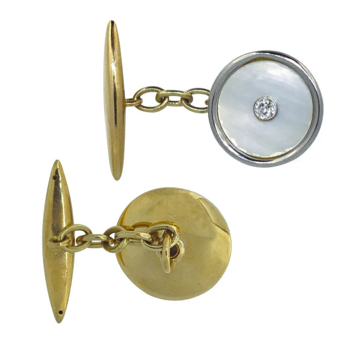 Diamond & Pearl Cufflinks