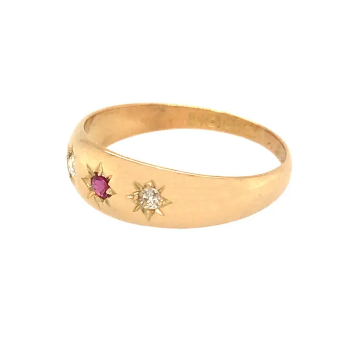 Diamond & Ruby Gypsy Ring