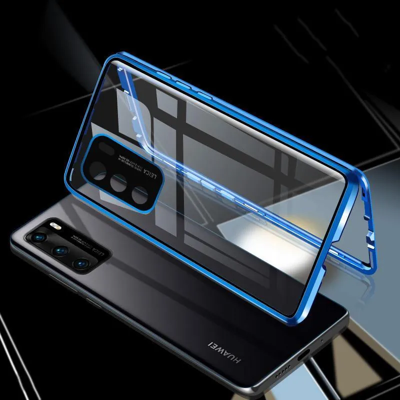 GINMIC Sword Magnetic Aluminum Metal Bumper Camera Lens Protection Front Back Tempered Glass Case Cover