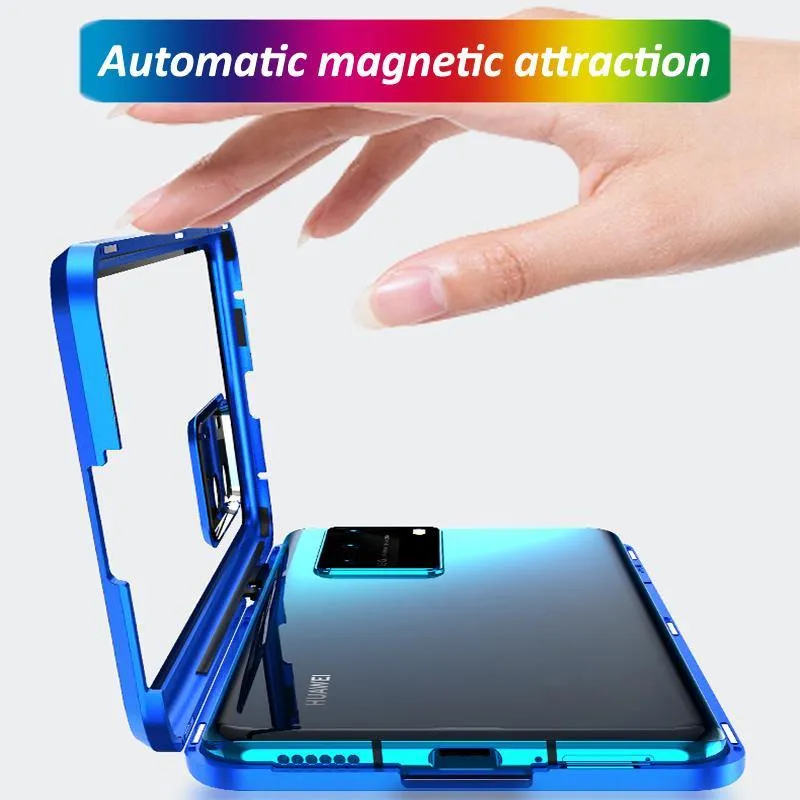 GINMIC Sword Magnetic Aluminum Metal Bumper Camera Lens Protection Front Back Tempered Glass Case Cover