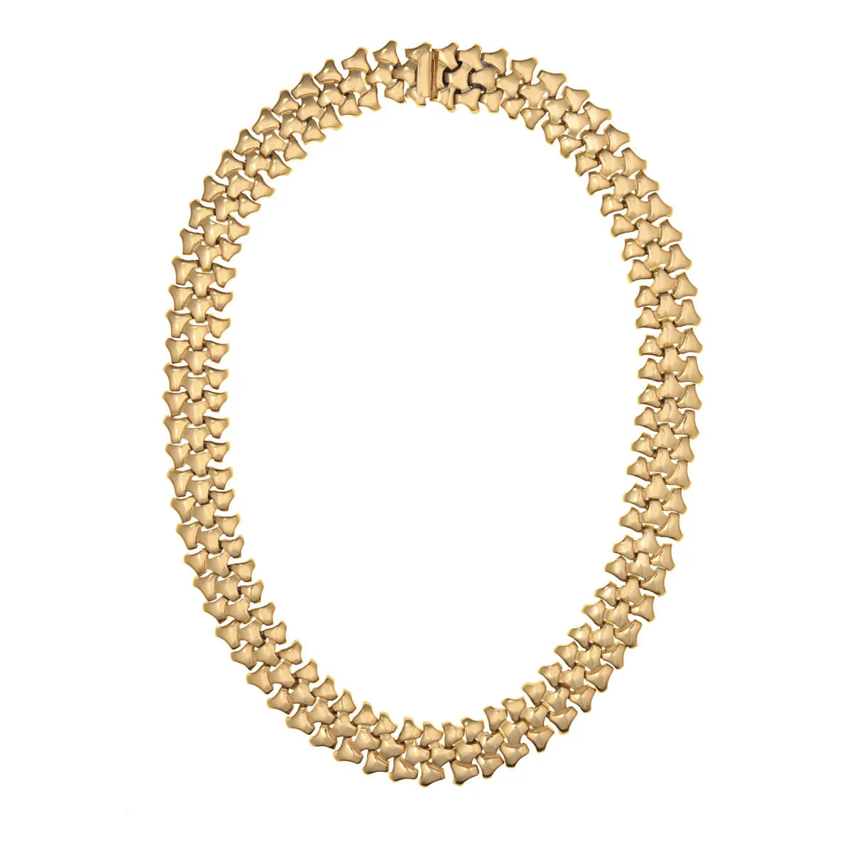 Gold Geometrical Link Necklace